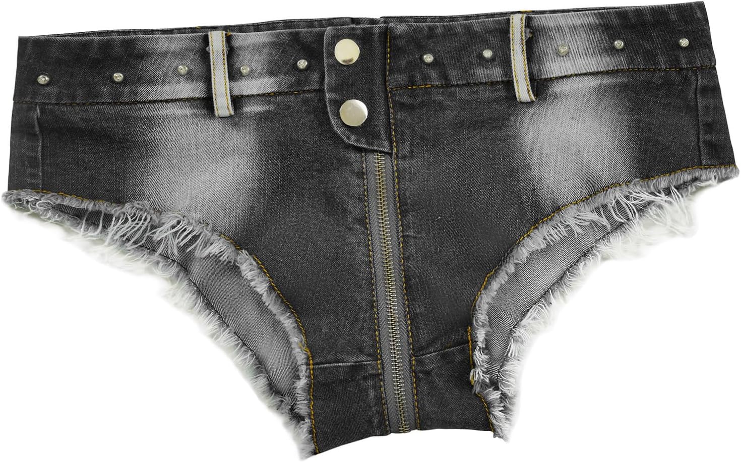 Women's Stretch Mini Denim Shorts Low Waist High Cut Hot Pants Jeans for Nightclubs Bars and Beaches